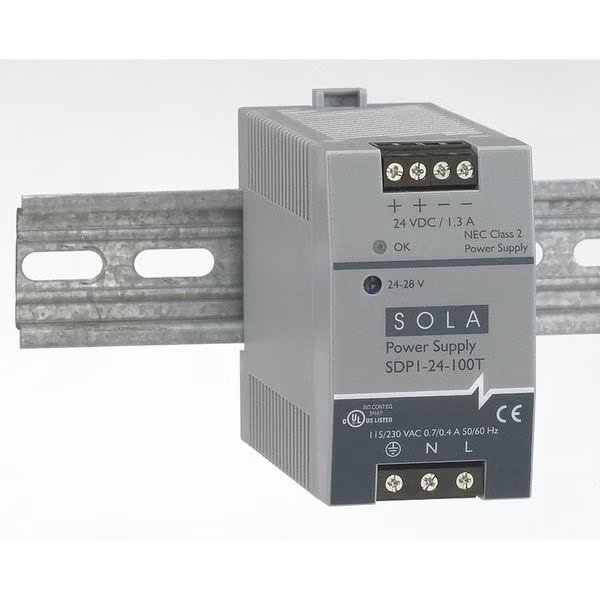 DC Power Supply, 85/264V AC, 48/56V DC, 100W, 1A, DIN Rail, Solahd, Mfr#: SDP148100T