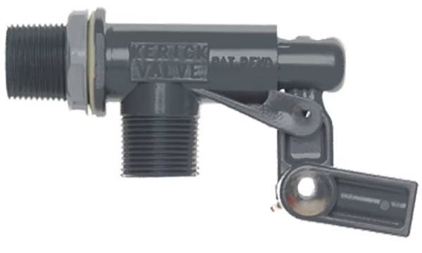 Float Valve, 3/4 In, PVC, Bulkhead Mount, Kerick, Mfr#: PT75SS