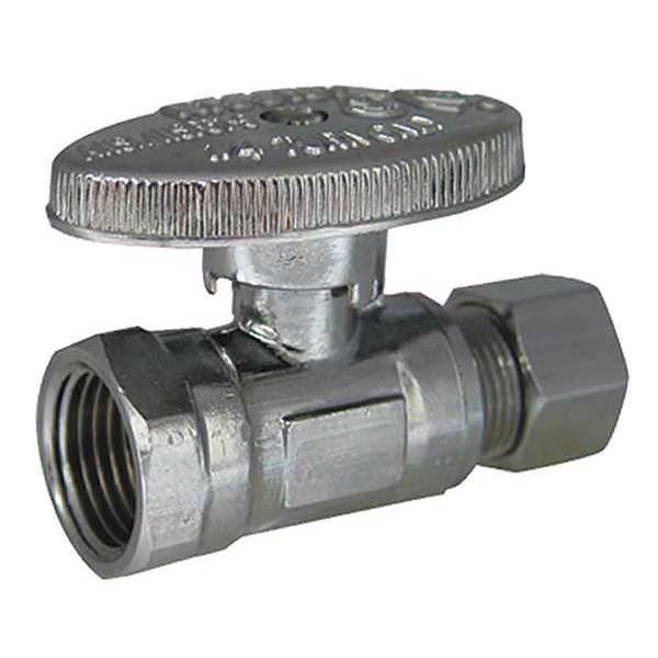 1/4-Turn Stop, Straight, 3/8 Inx3/8 In, Kissler, Mfr#: 88-9000