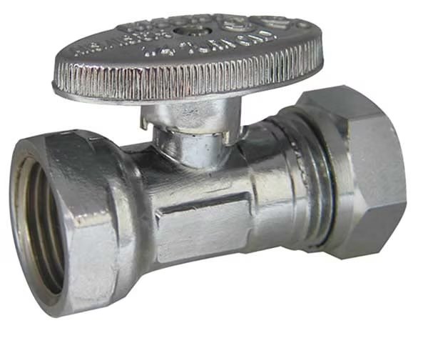 Water Supply Stop, Straight Valve, Chrome, Kissler, Mfr#: AB88-9040
