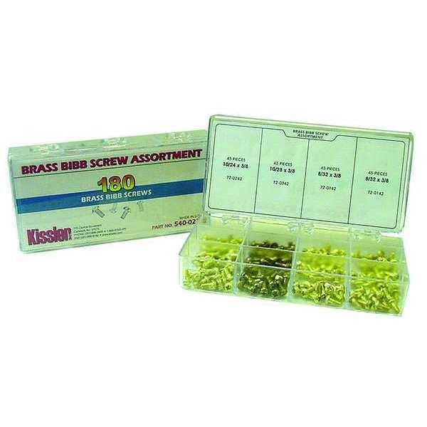 Bibb Screw Kit, Brass, Kissler, Mfr#: 540-0222