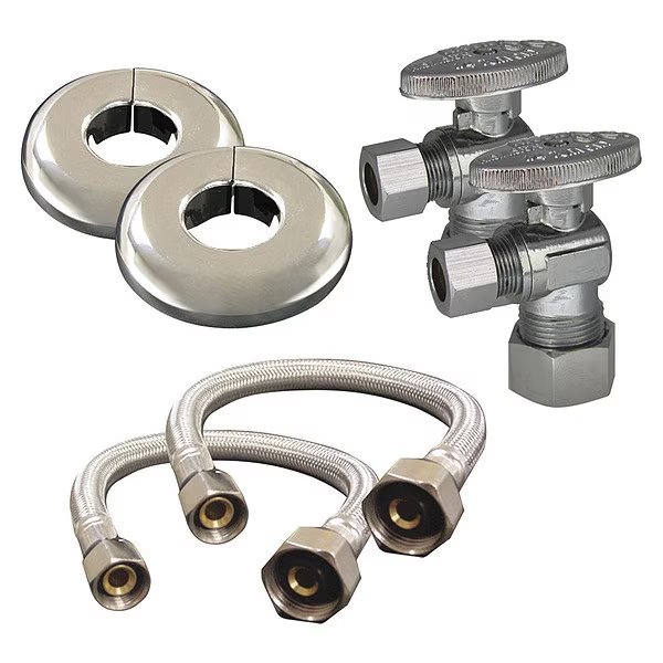 Water Supply Kit, 3/8, 20in.L, SS, Comp, Kissler, Mfr#: 88-1040