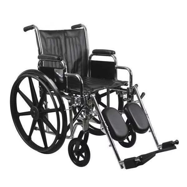 Wheelchair, 300 lb, 16 In Seat, Silver/Navy, First Voice, Mfr#: MDS806300N