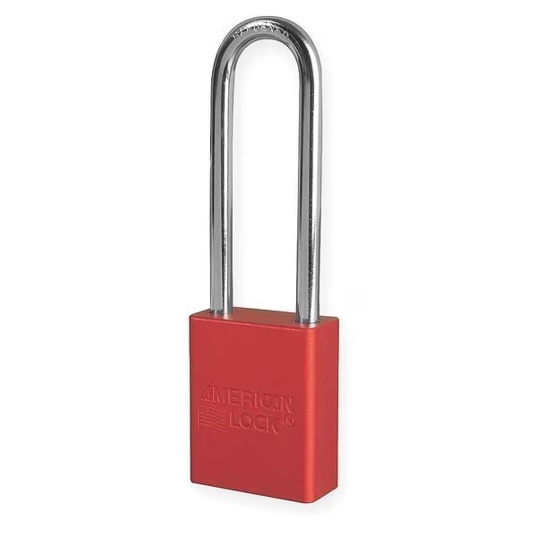 Lockout Padlock, KA, Red, 1-7/8"H, American Lock, Mfr#: A1107KARED