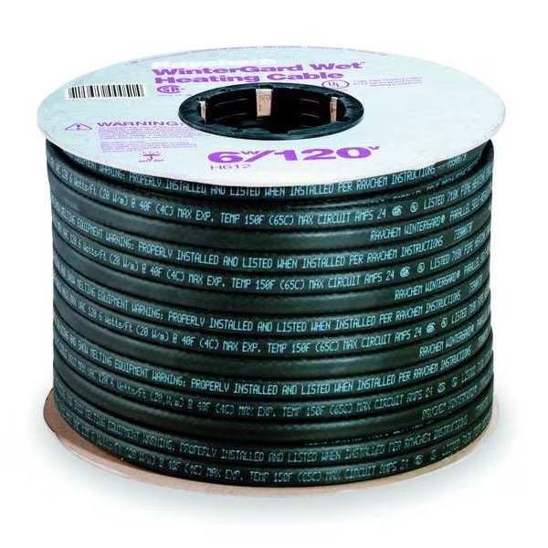 Electric Heating Cable, 120VAC, 250 ft Length, Raychem, Mfr#: 734921-000