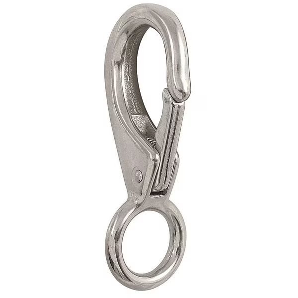 Eyelet Spring Snap, L 3 3/8 In, Lucky Line, Mfr#: 4FCR8
