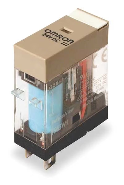 General Purpose Relay, 24V DC Coil Volts, Square, 5 Pin, SPDT, Omron, Mfr#: G2R-1-S-DC24(S)