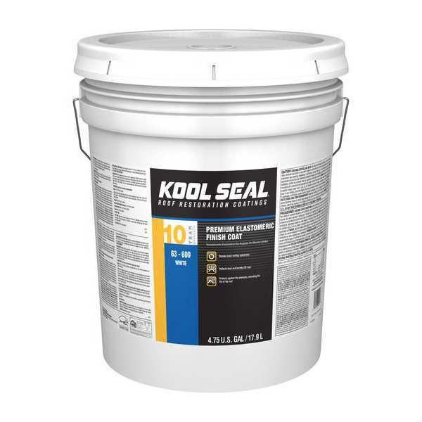 Elastomeric Roof Coating, 4.75 gal, Pail, White, Kool Seal, Mfr#: KS0063600-20