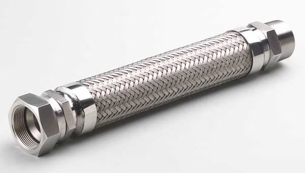 1/4" Dia x 12" L 321 SS Flexible Metal Hose, Hose Master, Mfr#: GZ025SHXJ120