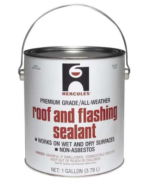 Roof Flashing Sealant, Black, 1 Gal, Hercules, Mfr#: 25410
