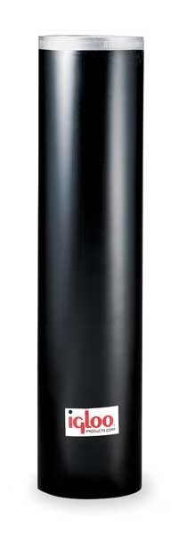 Cup Dispenser, Blk, 250-7 to 8oz Cone Cups, Igloo, Mfr#: 9534