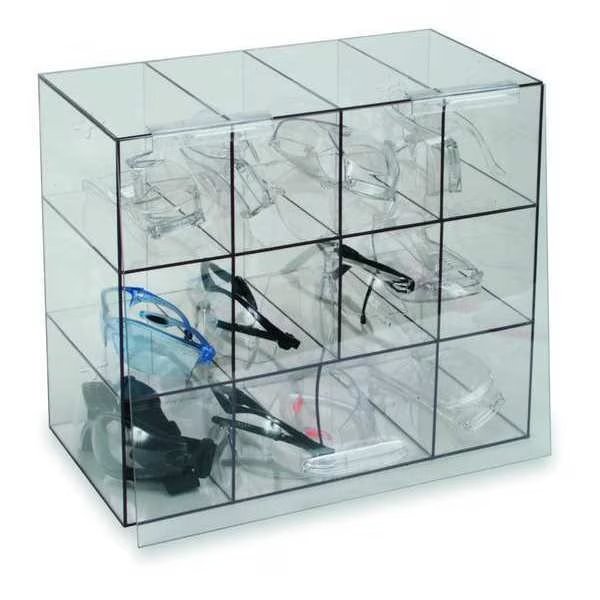 Prot Eyewear Disp, Case W/ Door, Clr, PETG, EnjoyTool Select, Mfr#: 4GMR7