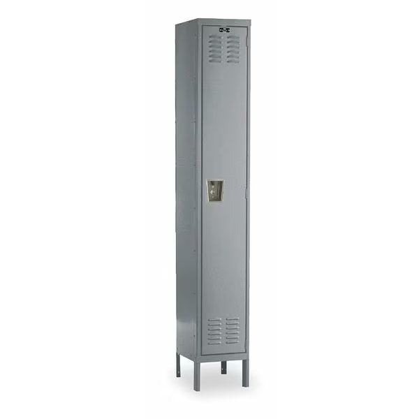 Wardrobe Locker, 12 in W, 12 in D, 66 in H, (1) Tier, (1) Wide, Dark Gray, Hallowell, Mfr#: U1226-1A-HG