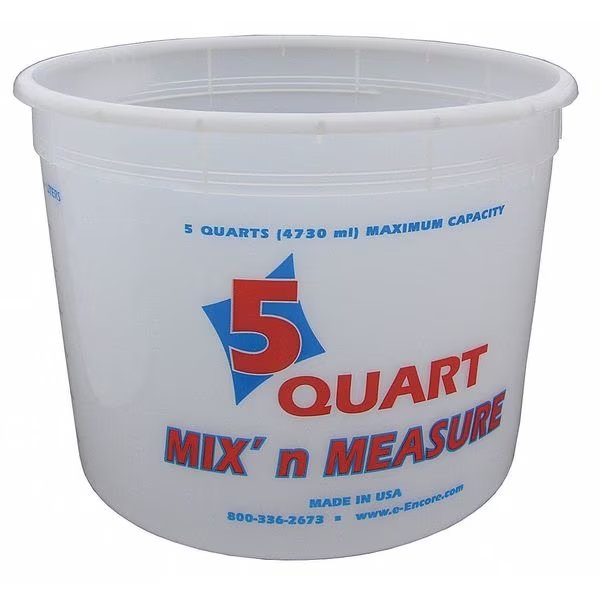 HDPE Paint Mix & Measure Bucket, 5 qt, Encore Plastics, Mfr#: 1045181