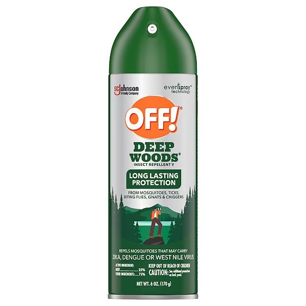 6 oz Aerosol Outdoor Insect Repellent, 25% DEET Concentration, Off, Mfr#: 334689