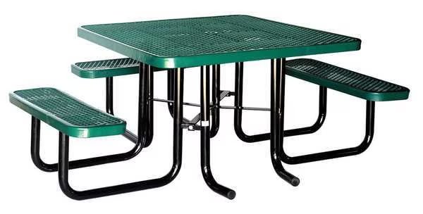 Picnic Table, 80" W x75" D, Green, EnjoyTool Select, Mfr#: 4HUR4