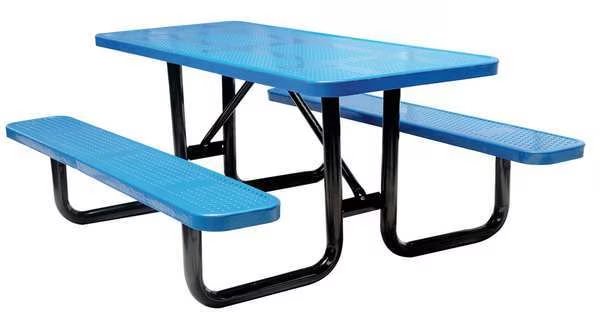 Picnic Table, 72" W x62" D, Blue, EnjoyTool Select, Mfr#: 4HUV9