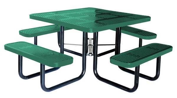 Picnic Table, 80" W x80" D, Green, EnjoyTool Select, Mfr#: 4HUV2
