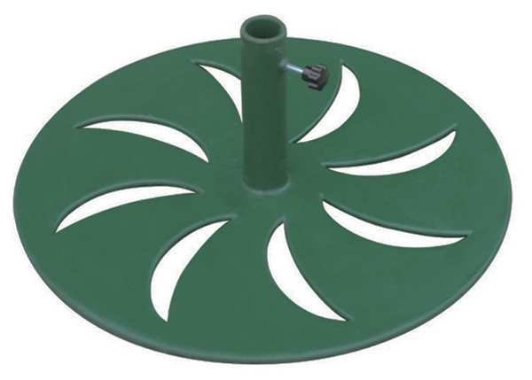 Outdoor Umbrella Base, Round, Green, EnjoyTool Select, Mfr#: 4HUW7