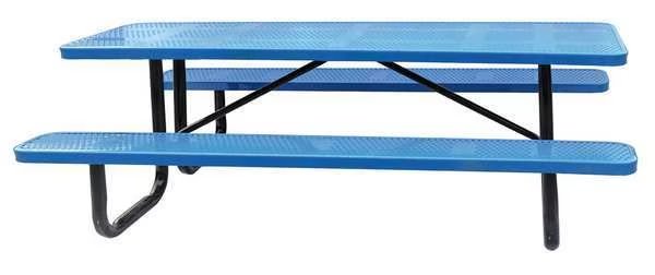 Picnic Table, 96" W x62" D, Blue, EnjoyTool Select, Mfr#: 4HUW2
