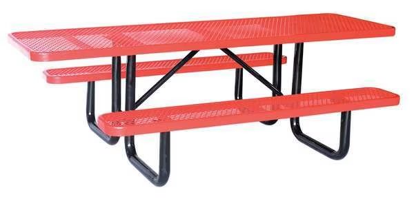 Picnic Table, W x96" D, Red, EnjoyTool Select, Mfr#: 4HUX4