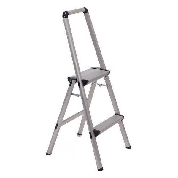 2 Steps, Aluminum Step Stool, 225 lb. Load Capacity, Silver, Xtend + Climb, Mfr#: FT-2