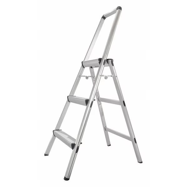 3 Steps, Aluminum Step Stool, 225 lb. Load Capacity, Silver, Xtend + Climb, Mfr#: FT-3