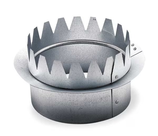Snap On Collar, Round, Galvanized Steel, Ameriflow, Mfr#: G5012C