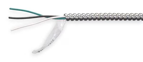 12 AWG 2 Conductor Armored Cable 20A 250 ft. SLVR, Afc Cable Systems, Mfr#: 2158S42-00