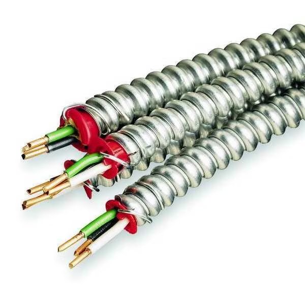 14 AWG 2 Conductor Armored Cable 15A 250 ft. SLVR, Afc Cable Systems, Mfr#: 2101S42-00