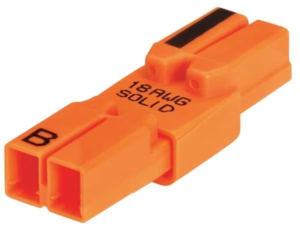 Ballast Dsconnct, 18AWG, 2 Ports, Org, PK100, Ideal, Mfr#: 30-082