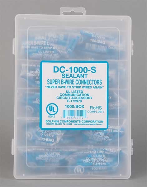 Displacement Connector, 26-16 AWG, PK1000, Dolphin Components, Mfr#: DC-1000-S