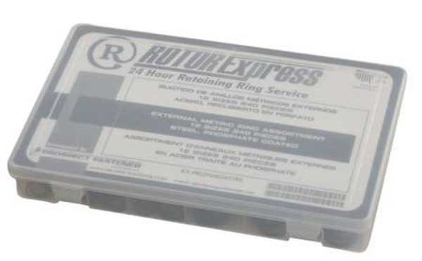 External Retaining Ring Assortment, Carbon Steel, Phosphate Finish, 12 Sizes, EnjoyTool Select, Mfr#: RCDSH824STPA