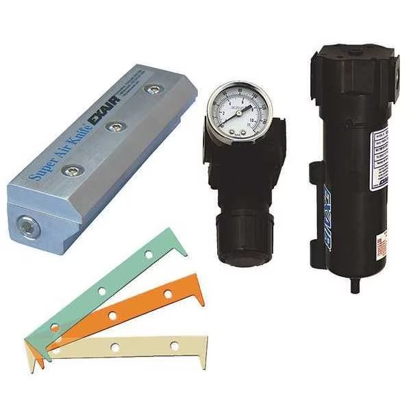 Air Knife Kit, 1/4 In NPT, 6 In L, Al, Exair, Mfr#: 110206