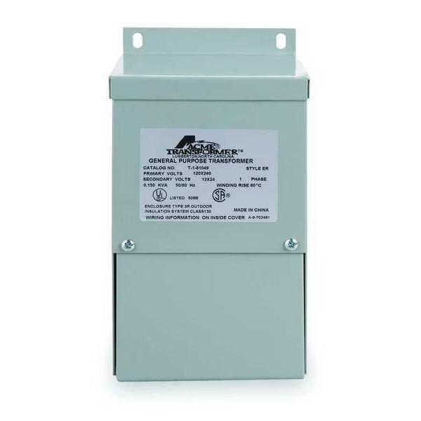 Buck Boost Transformer, 250 VA, NEMA 3R, 115°C, 16/32V AC, 120/240V AC, Acme Electric, Mfr#: T181057