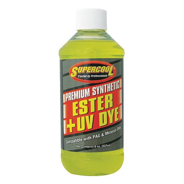A/C Compressor Ester Lubricant w/UV Dye Plastic Bottle Yellow Tint, Supercool, Mfr#: E8