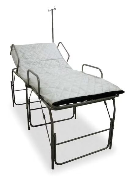 Medical Field Cot with IV Pole, Blue, Fsi, Mfr#: F-EM-560A-HBSR
