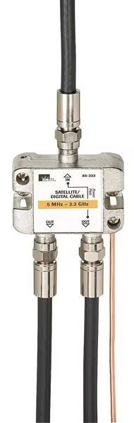 Cable Splitter, 2-Way, F-Type, 2.3 GHz, Power First, Mfr#: 4LWZ1