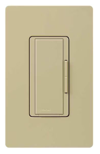 Lighting Dimmer, Ivory, 120V, Rocker, 600W, Lutron, Mfr#: MA-R-IV