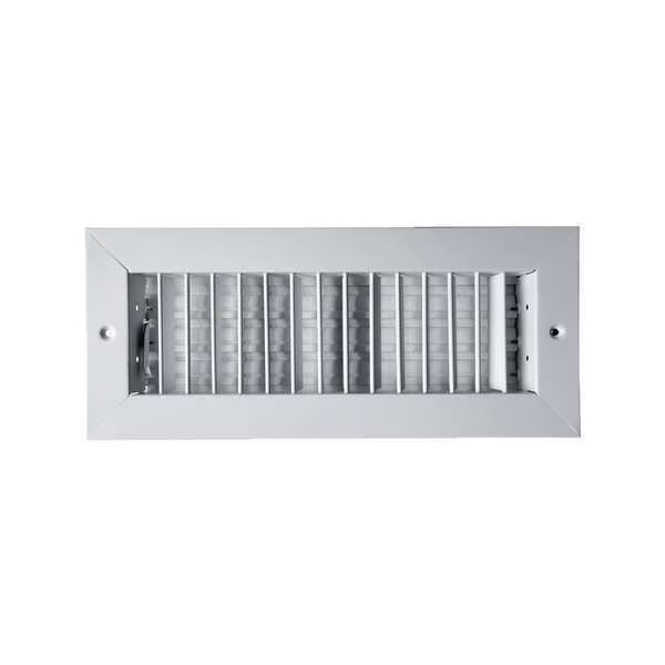 Sidewall/Ceiling Register, 5.88 X 13.88, White, Steel, EnjoyTool Select, Mfr#: 4MJK2