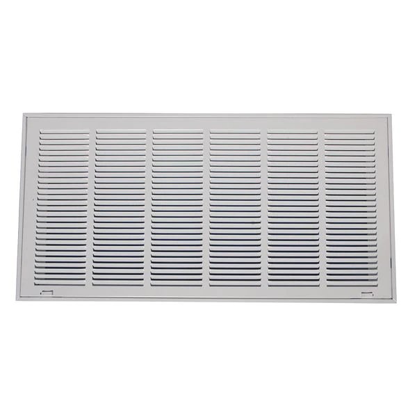 Filtered Return Air Grille, 16.62 X 32.62, White, Steel, EnjoyTool Select, Mfr#: 4MJT9