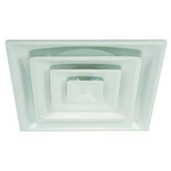 Ceiling Diffuser, Square, 8 in, White, Steel, EnjoyTool Select, Mfr#: 4MJV3