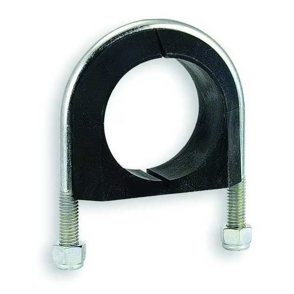 Vibration-Dampening U-Bolt, 3/8"-16, 2 7/16 in Wd, 2 7/16 in Ht, Zinc Plated Steel, Zsi, Mfr#: UB1-1/2PA