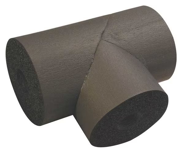 4-1/2" x 1-1/8" Elastomeric Tee Pipe Fitting Insulation, 1" Wall, K-Flex Usa, Mfr#: 801-T-100448