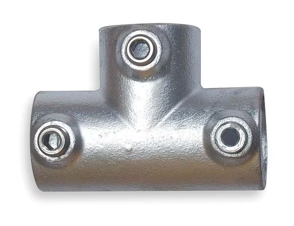Structural Pipe Fitting, Three-Socket Tee, Cast Iron, 1 in Pipe Size, 50000 lb Tensile Strength, EnjoyTool Select, Mfr#: 4NXR2