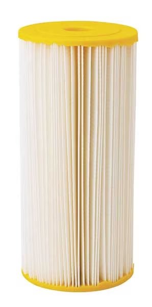 Pleated Filter Cartridge, 20 gpm, 50 Micron, 4-1/2" O.D., 9 3/4 in H, Pentair/Pentek, Mfr#: 255492-75