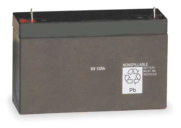 Battery, Lead Acid, 6V, 10A/HR.