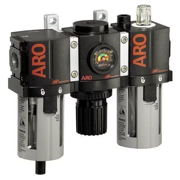 Filter/Regulator/Lub., 3/8" NPT, 99 cfm, Aro, Mfr#: C38331-810