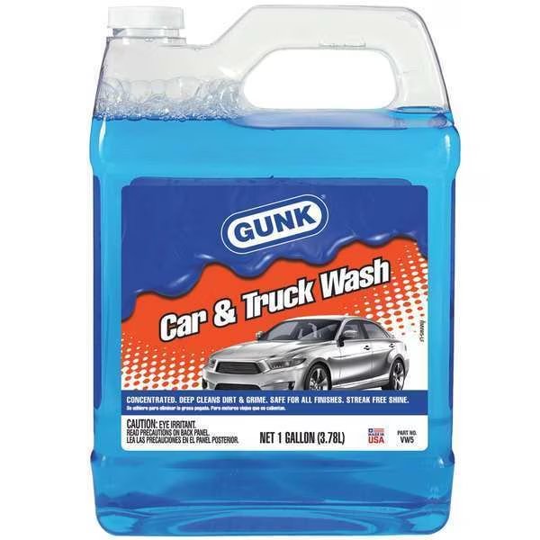 1 Gal. Automotive Cleaner Bottle, Clear Blue, Concentrated, Gunk, Mfr#: VW5