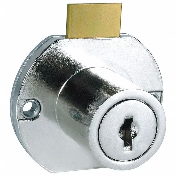 Cabinet and Drawer Dead Bolt Locks, Master Keyed, 4TYH5 Key, For Material Thickness 15/16 in, Compx National, Mfr#: C8703-MKKD-14A
